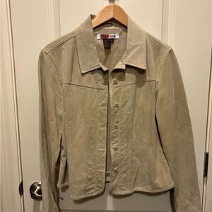 Live a Little Beige Leather Jacket